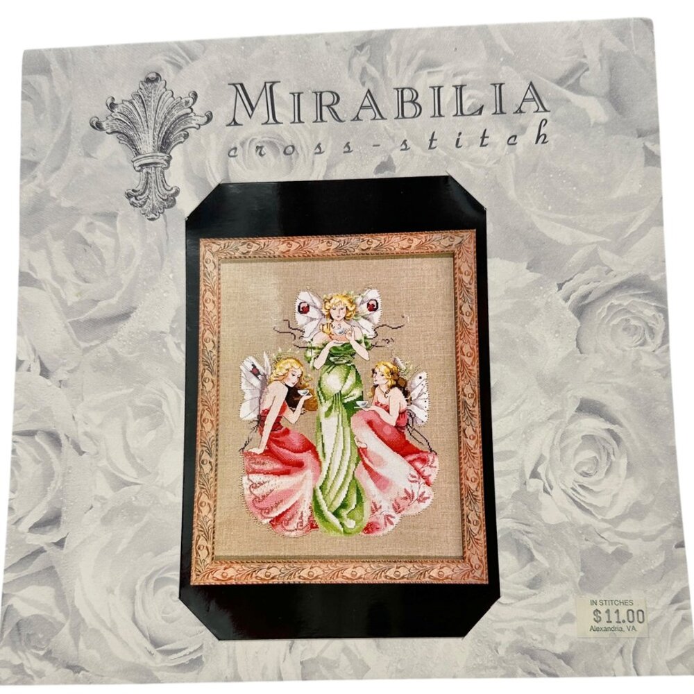 Mirabilia Designs THREE FOR TEA Cross Stitch Pattern  MD-37 By Nora Corbett
